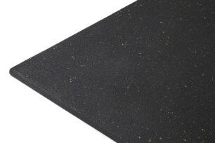 black-yellow-indoor-speckled-rubber-gym-tile-close Indoor Speckled Rubber Gym Tile